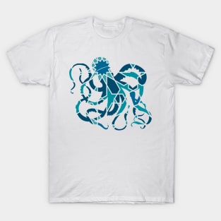 Great Octopus Silhouette with Pattern T-Shirt